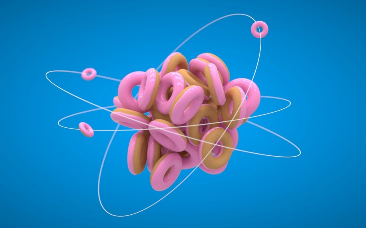 Pink Donuts Molecule Wallpapers And Stock Photos - Fondos De Pantalla Science , HD Wallpaper & Backgrounds