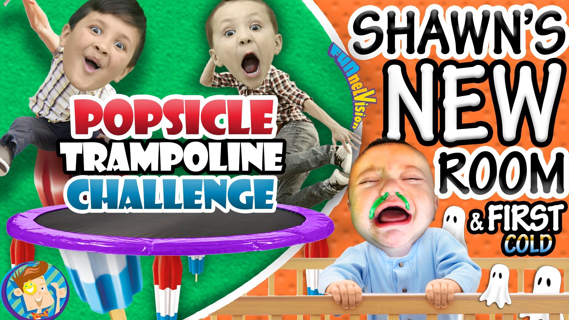 Popsicle Trampoline Challenge / Shawn's New Bedroom - Little Babies , HD Wallpaper & Backgrounds