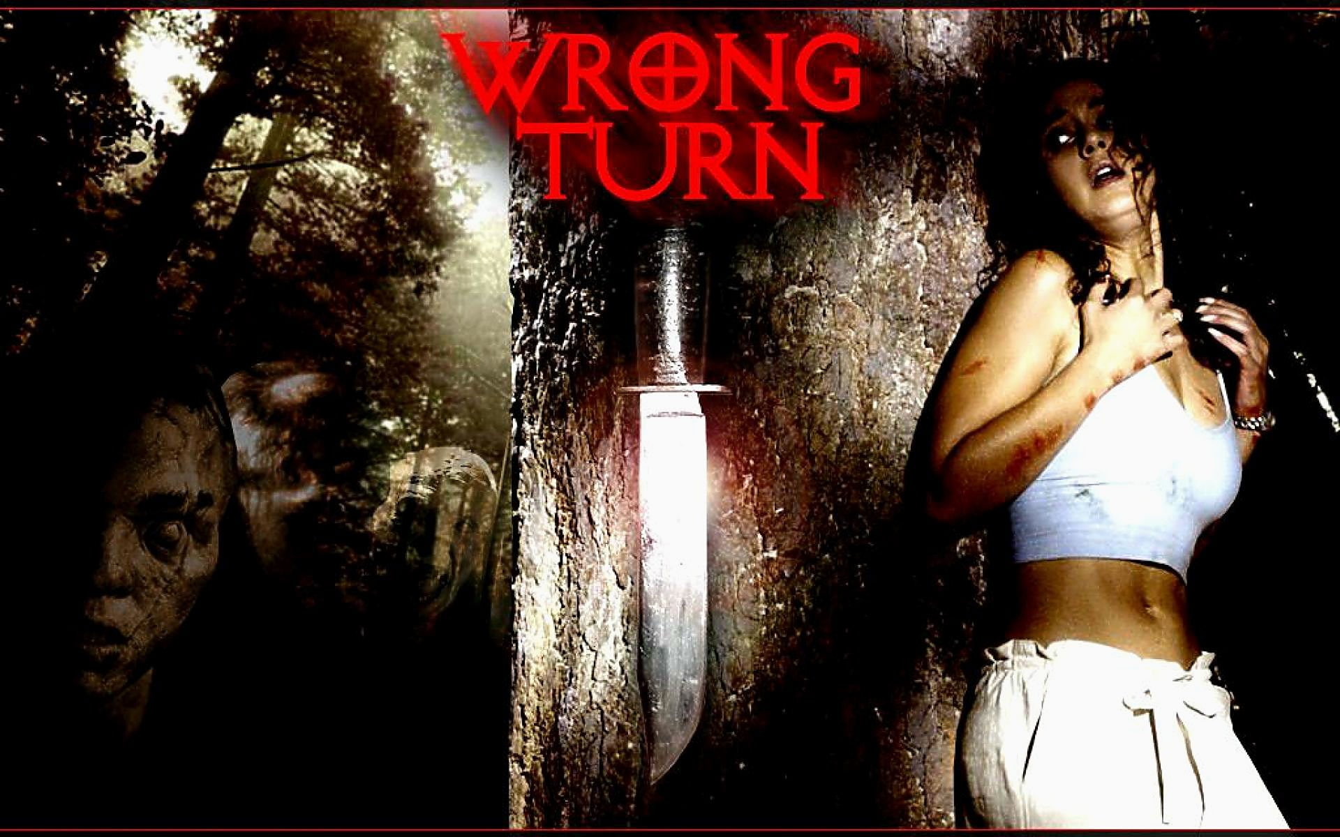 Dark, Horror, Monster, Thriller, Turn, Wrong - Poster Movie Wrong Turn 2003 , HD Wallpaper & Backgrounds