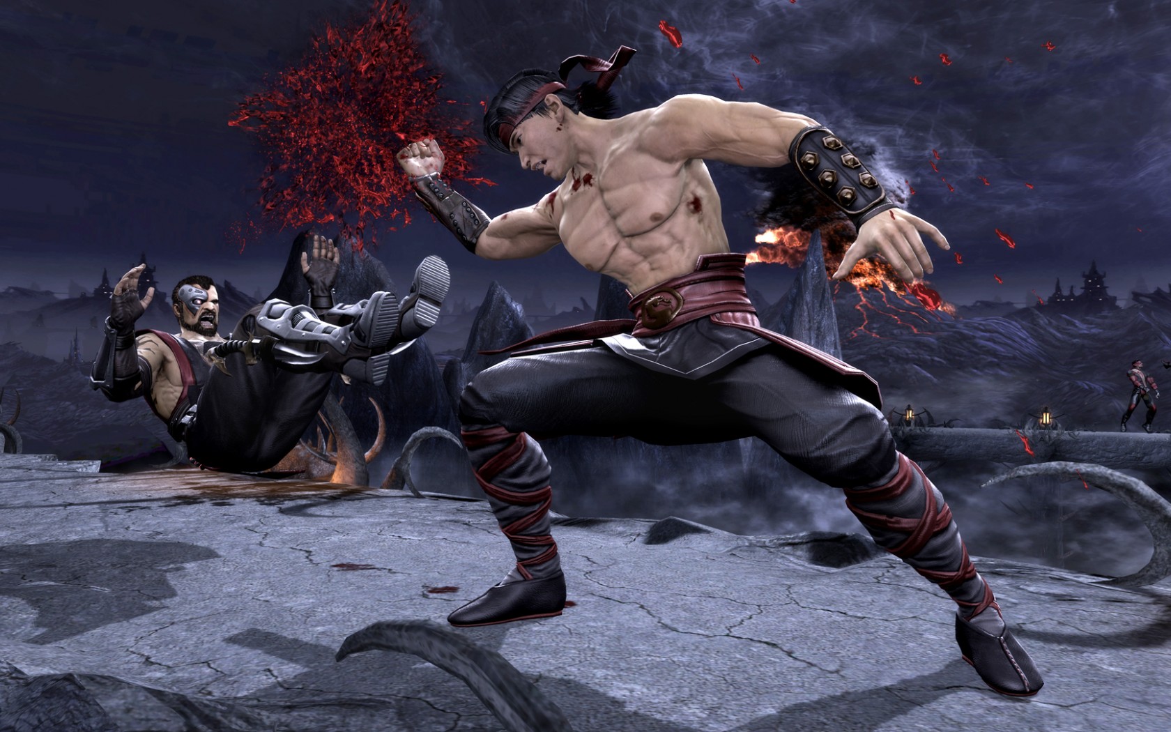 Mortal Kombat Wallpaper Kano And Liu Kang - Mortal Kombat Game Liu Kang , HD Wallpaper & Backgrounds
