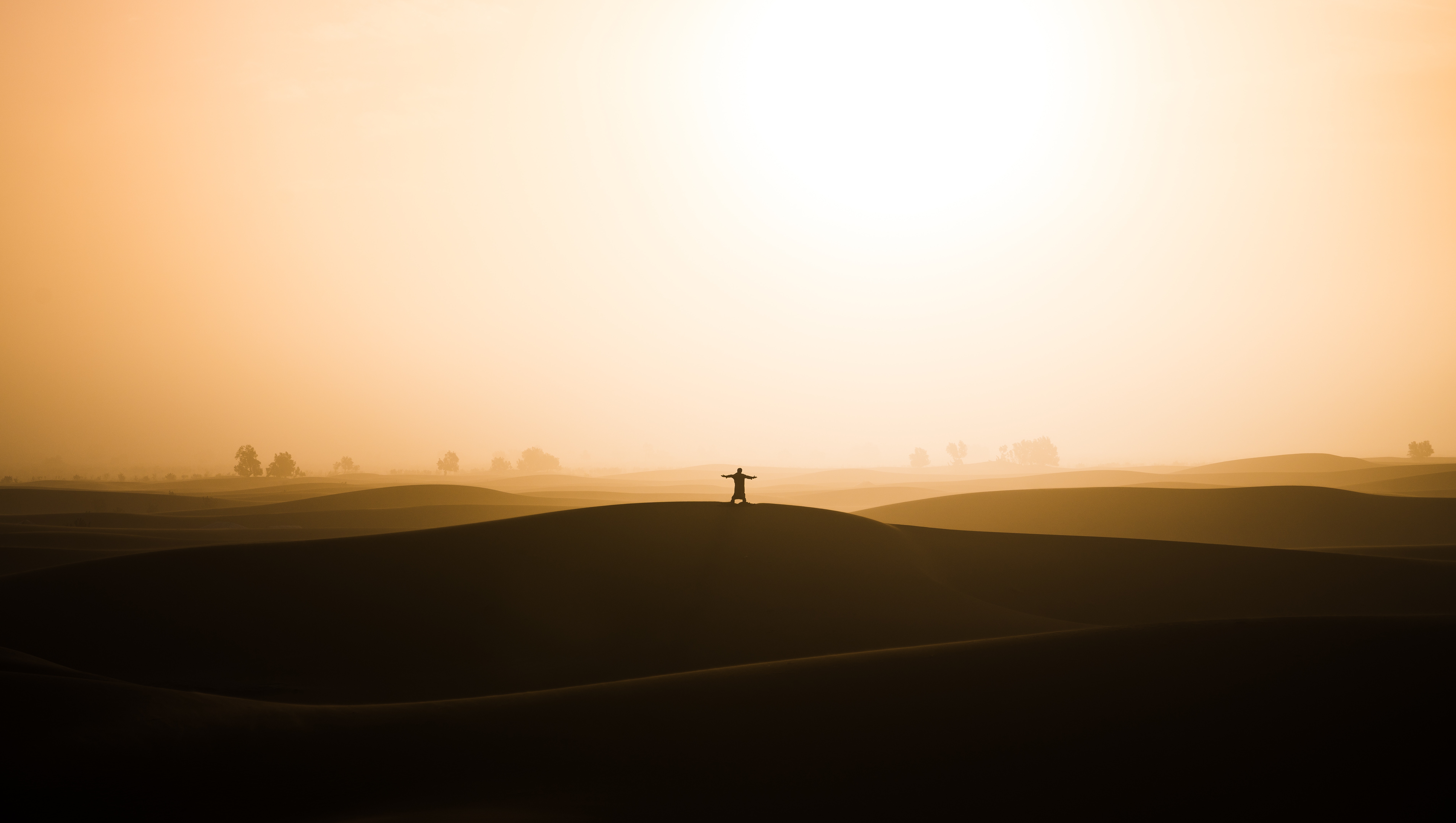 #sahara Desert, #4k, #sun Light, #8k, #silhouette - Erg , HD Wallpaper & Backgrounds