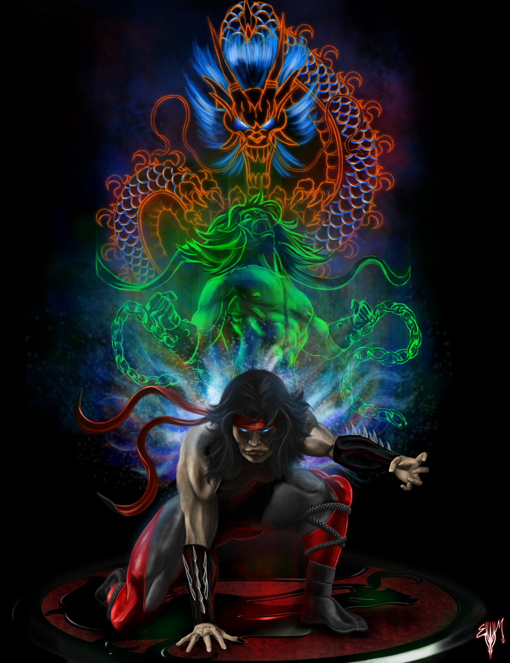 Mortal Kombat,мортал Комбат, Mortal Combat,игры,персонажи - Mortal Kombat Liu Kang Art , HD Wallpaper & Backgrounds