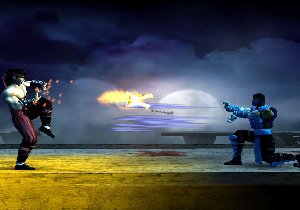 Liu Kang Vs Sub Zero - Mortal Kombat Shaolin Monks Ps2 Code , HD Wallpaper & Backgrounds