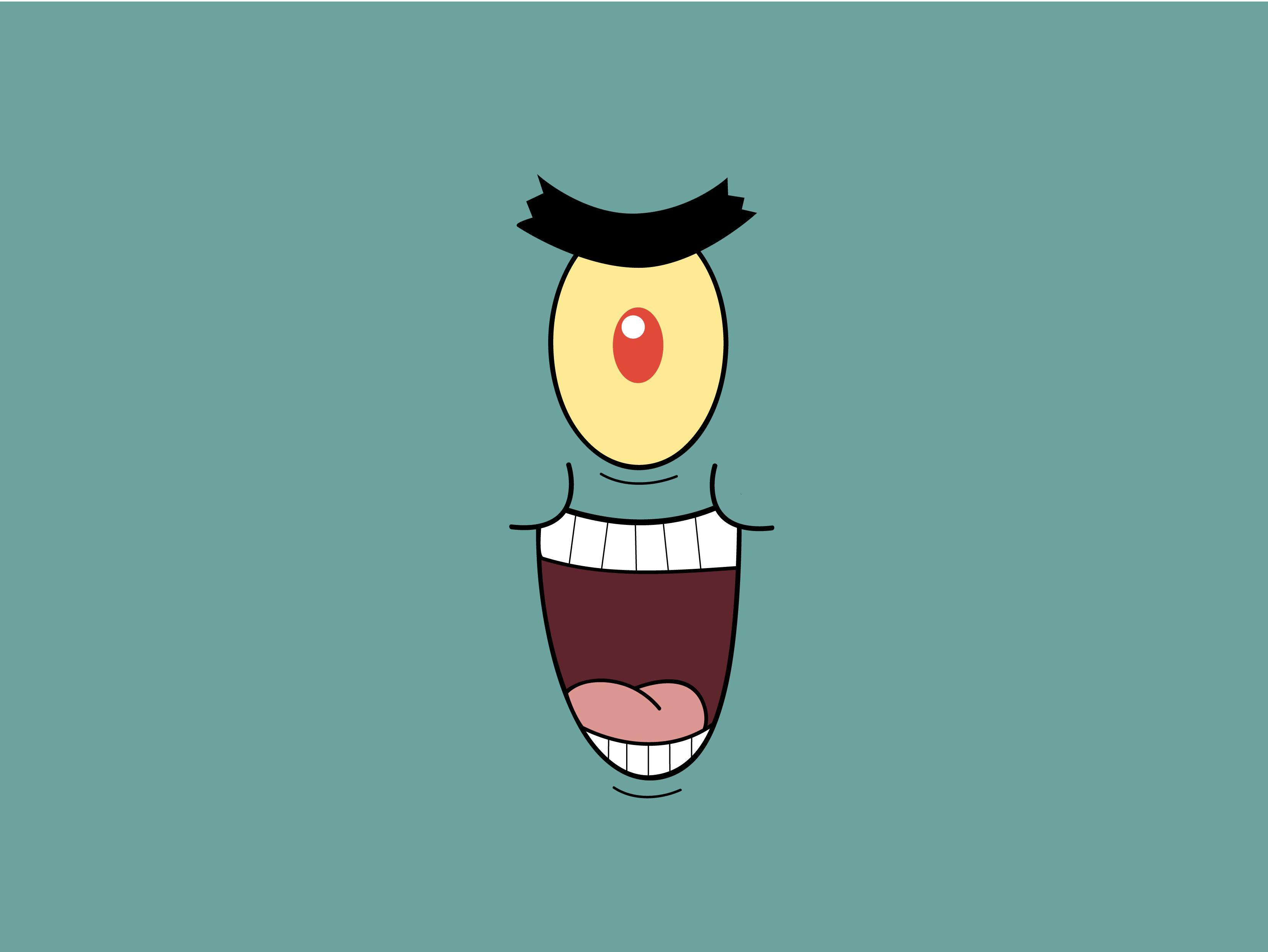 Cartoons, Plankton - Plankton Face Spongebob , HD Wallpaper & Backgrounds