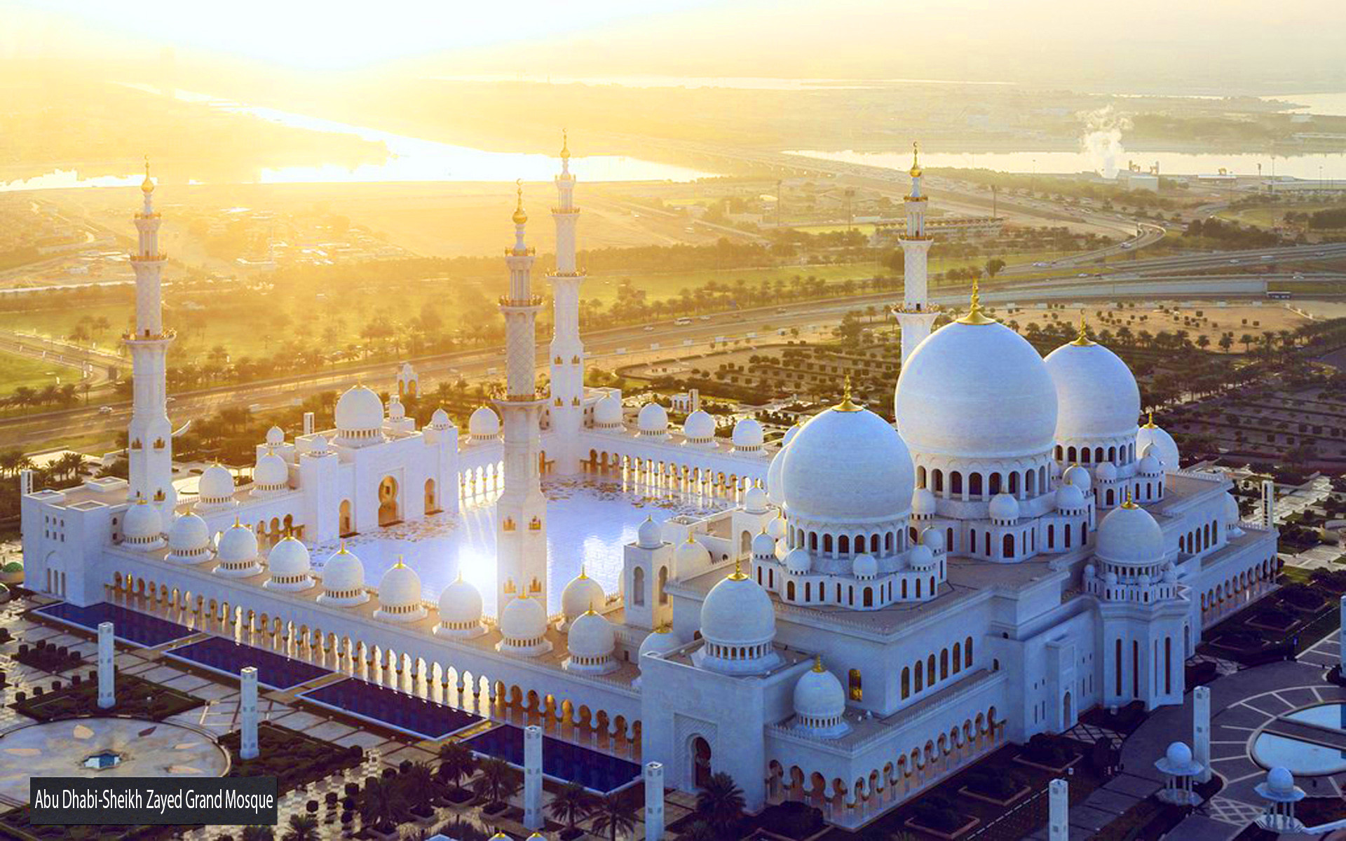Hassan Ii Mosque Full View Wallpaper - Grand Mosque Abu Dhabi Hd , HD Wallpaper & Backgrounds