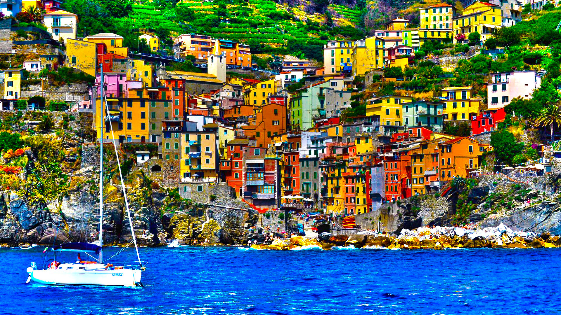 Travel, Boat, Cinque Terre, Italy, Linguria, Riomaggiore, - Riomaggiore , HD Wallpaper & Backgrounds
