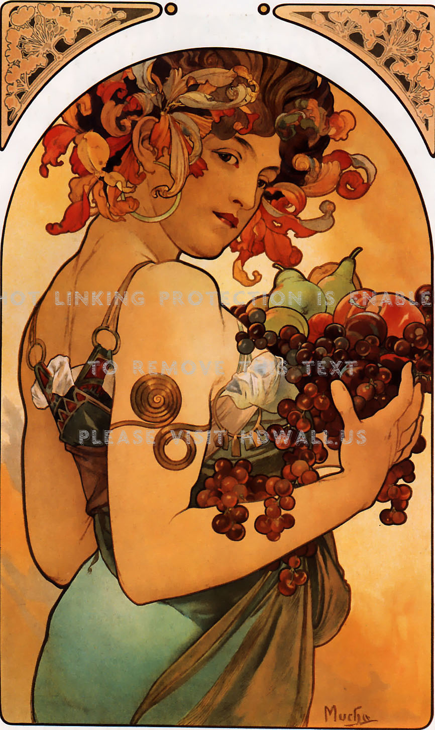 Alphonse Mucha Normal - Art Nouveau Mucha Posters , HD Wallpaper & Backgrounds
