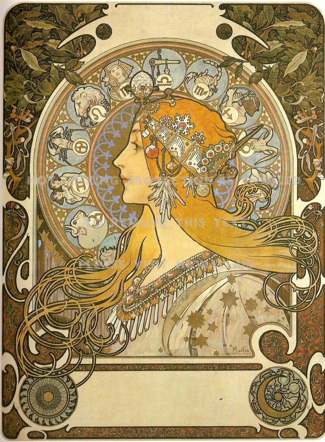 Alphonse Mucha Normal - Sabian Symbols Oracle , HD Wallpaper & Backgrounds