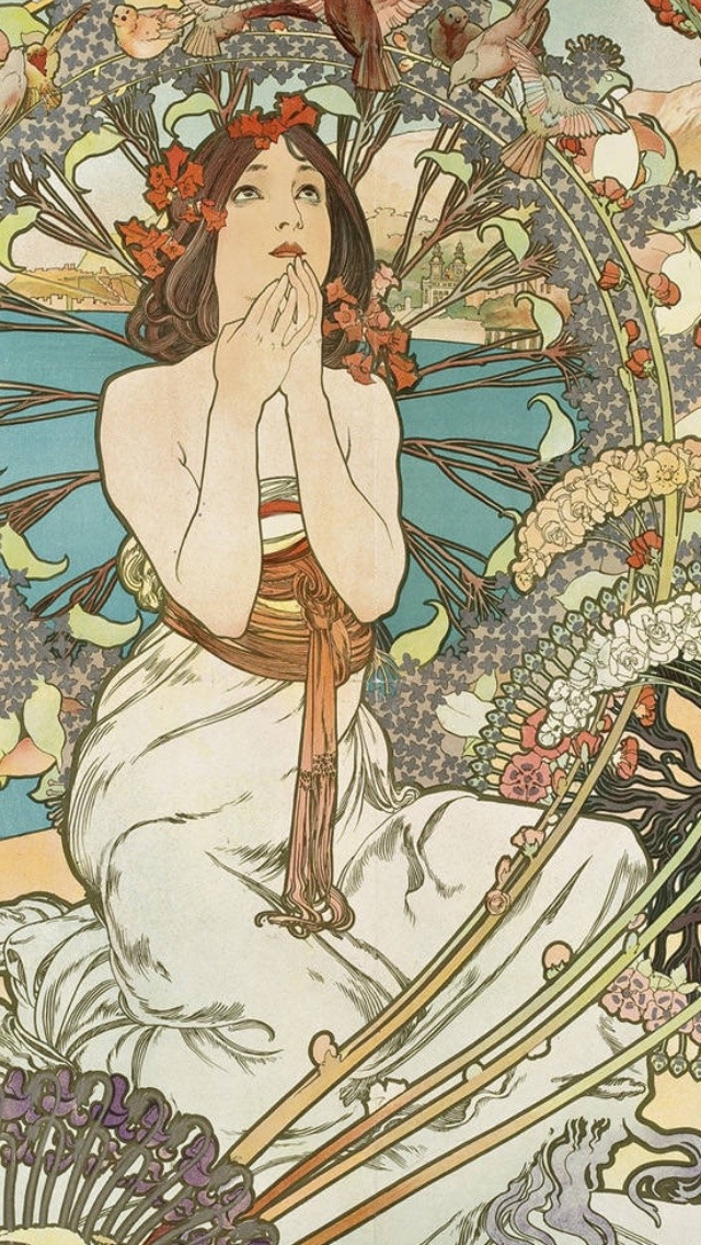 Alphonse Mucha Iphone , HD Wallpaper & Backgrounds