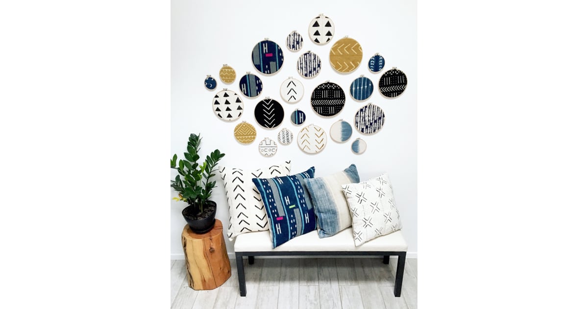 African Mudcloth Gallery Wall Hanging Set - Circle Gallery Wall , HD Wallpaper & Backgrounds