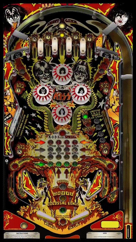 Kiss - Pinball Machine☆gif/wallpaper - Pinball Machines Gif , HD Wallpaper & Backgrounds