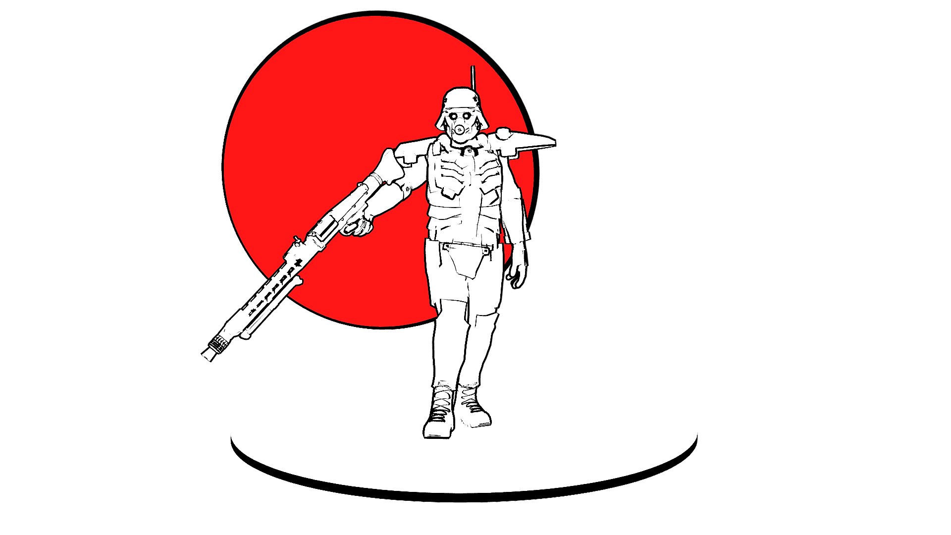 Jin Roh Heavy Trooper - Cartoon , HD Wallpaper & Backgrounds