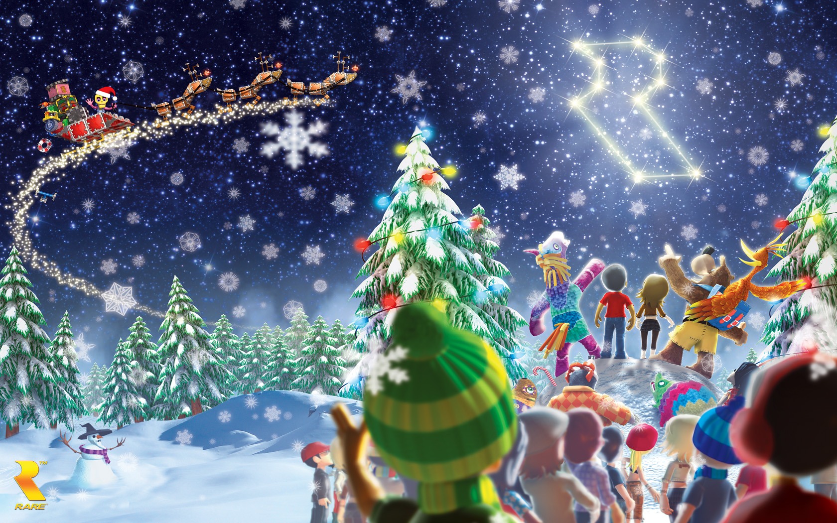 Gaming Christmas Wallpaper Banjo Kazooie Christmas - Fortnite Wallpapers For Christmas , HD Wallpaper & Backgrounds