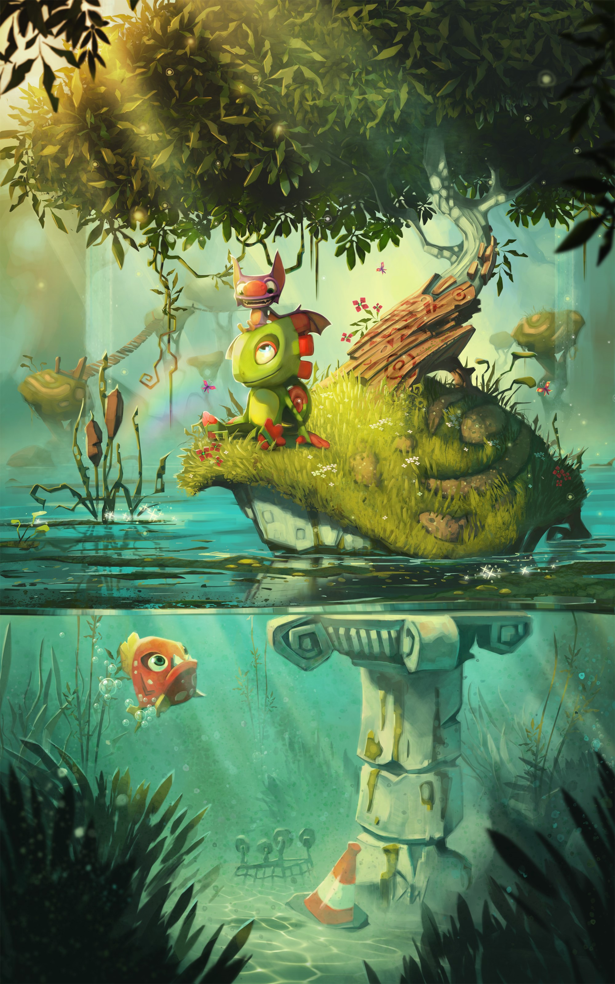 Yooka Laylee Isn't Going To Be A Banjo Kazooie Copy - Yooka Laylee Concept Art , HD Wallpaper & Backgrounds