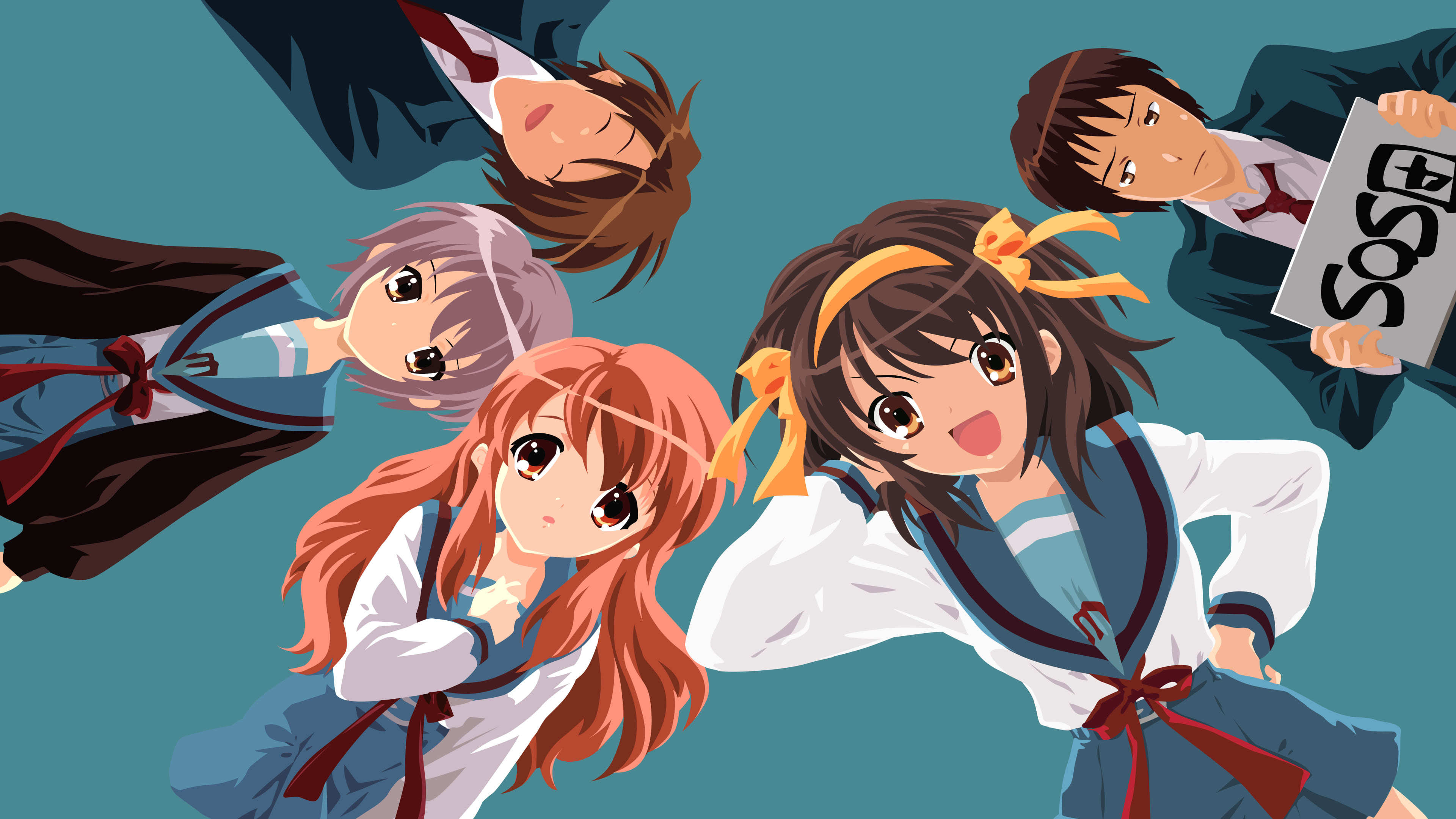 The Melancholy Of Haruhi Suzumiya - Haruhi Suzumiya 4k , HD Wallpaper & Backgrounds