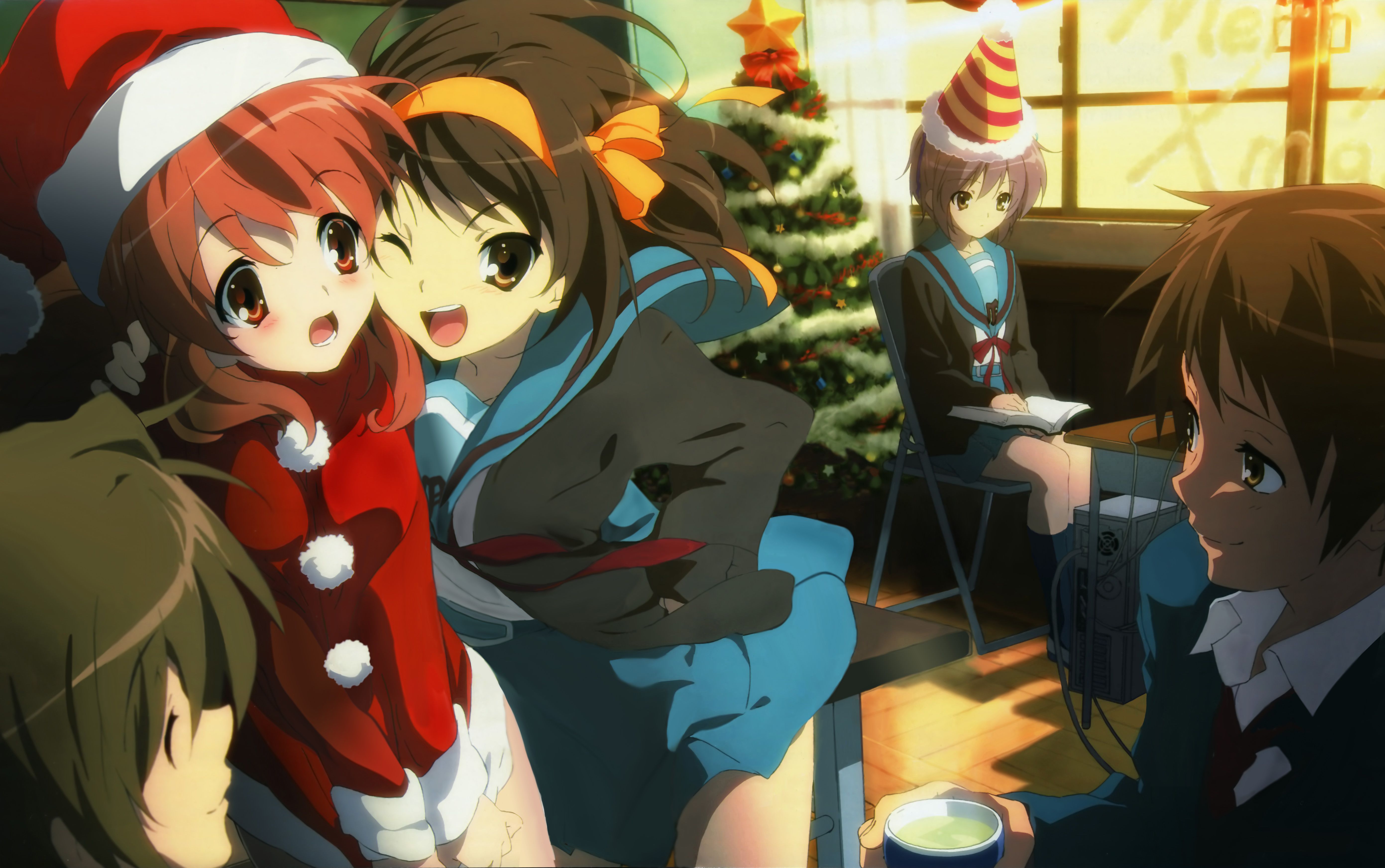 Click Here To Expand Image To Full Size - Melancholy Of Haruhi Suzumiya Christmas , HD Wallpaper & Backgrounds