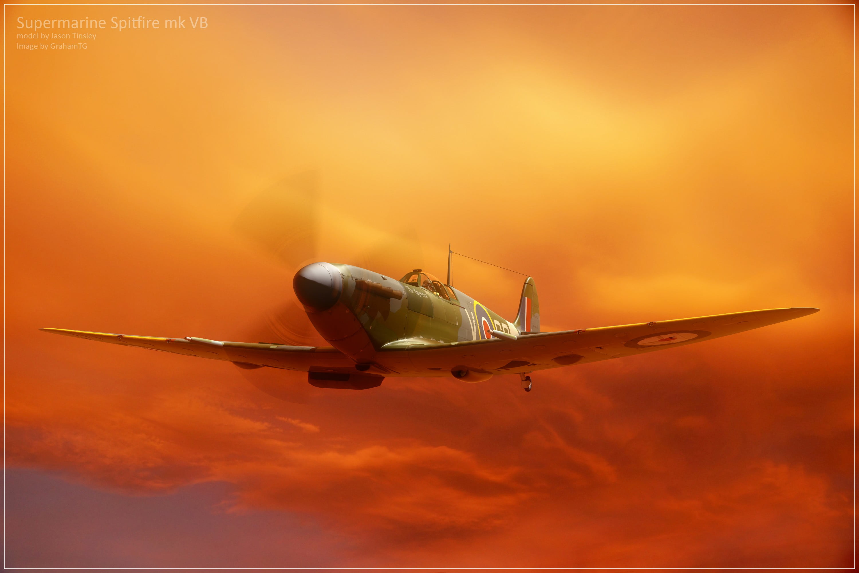 Black And Gray Fishing Rod, Supermarine Spitfire, Airplane, - Spitfire Artwork , HD Wallpaper & Backgrounds