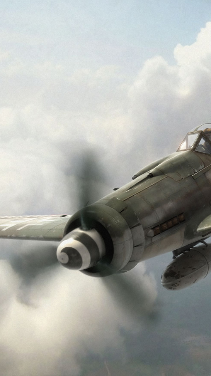 Focke-wulf, Air Force, Dogfight, Supermarine Spitfire, - Focke-wulf Fw 190 , HD Wallpaper & Backgrounds