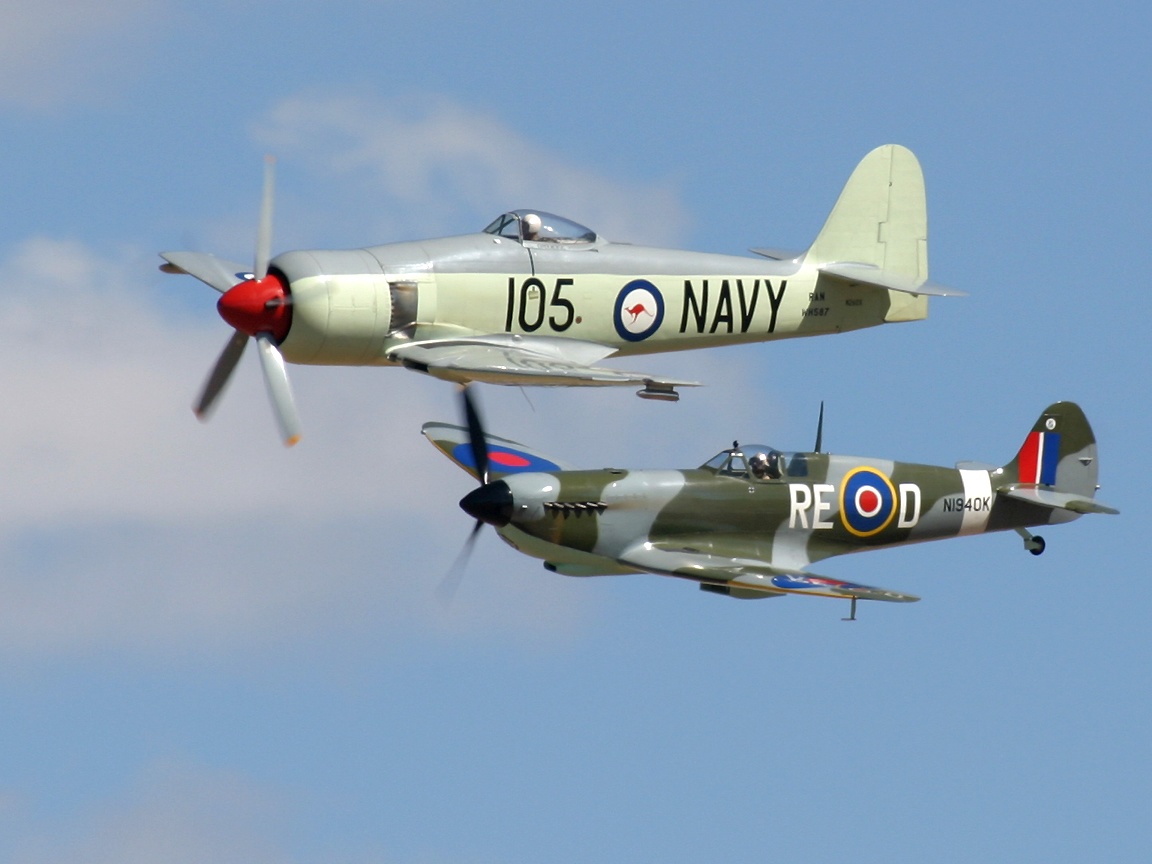 Sea Fury Vs Spitfire , HD Wallpaper & Backgrounds