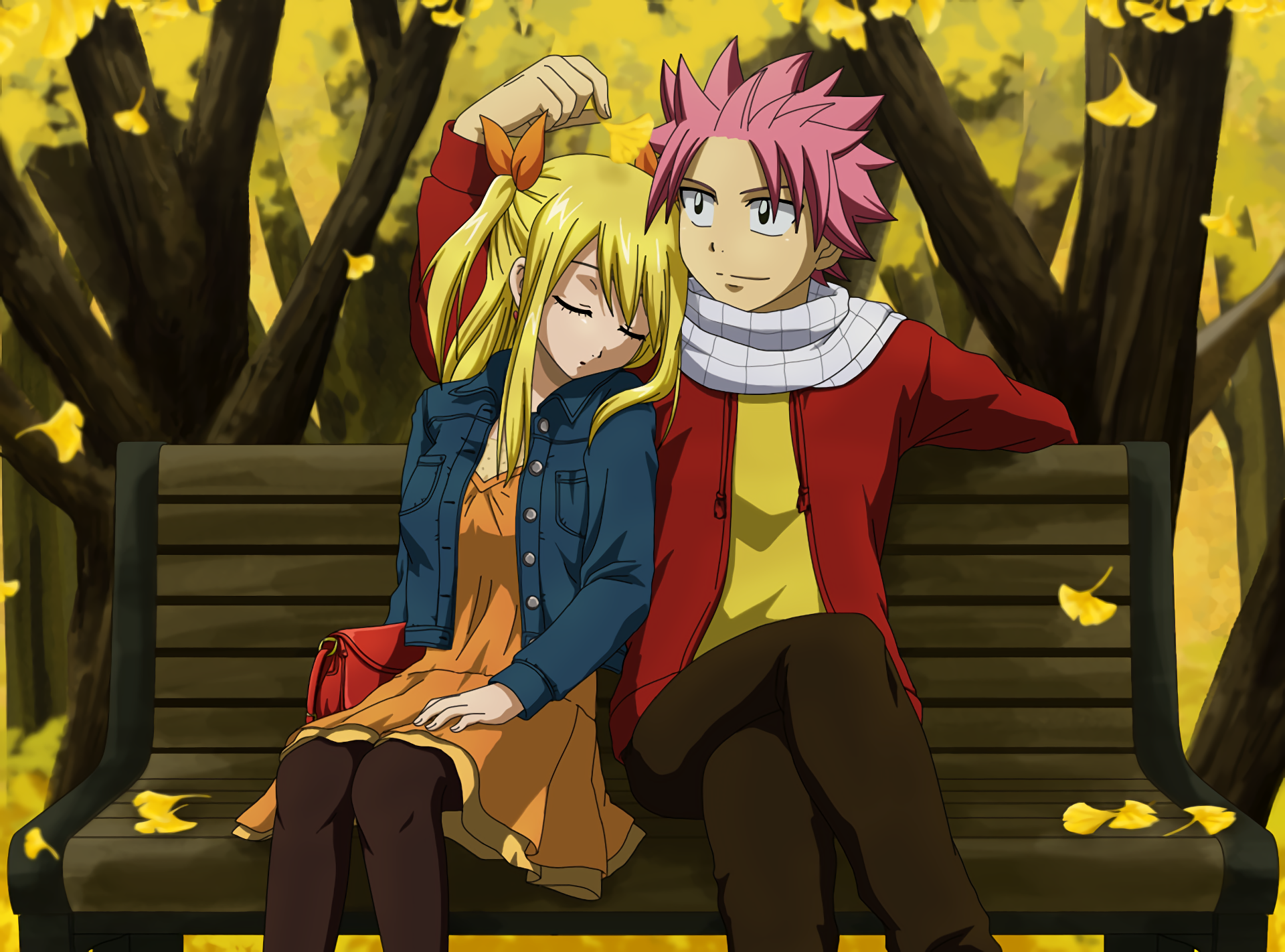 Wallpapers Id - - Romantic Natsu And Lucy , HD Wallpaper & Backgrounds