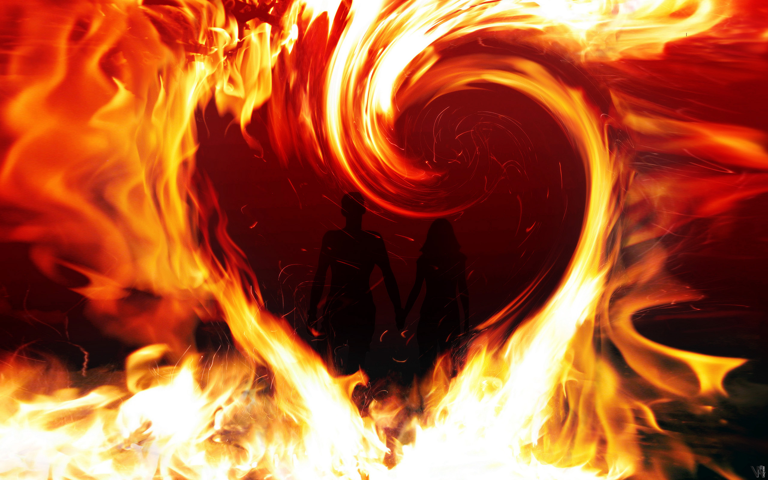 Love In Fire Hd Wallpaper - Love On Fire , HD Wallpaper & Backgrounds