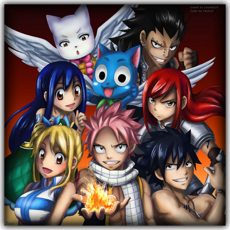 Hot Fairy Tail Silk Canvas Print Poster Boys And Girls - Cool Fairy Tail Poster , HD Wallpaper & Backgrounds
