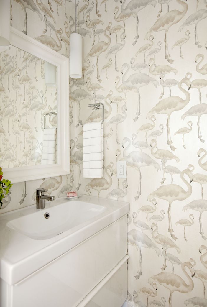 Flamingo Wallpaper For Bathroom , HD Wallpaper & Backgrounds