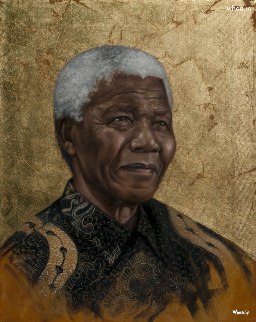 Nelson Mandela Creative Painting - Nelson Mandela , HD Wallpaper & Backgrounds