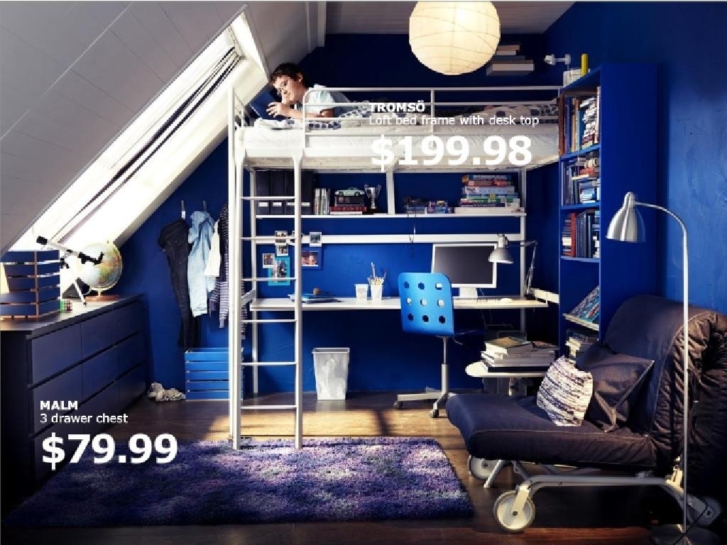 Amusing Bedroom Ideas For 16 Year Old Boy Pictures - Loft Bed Frame With Desk , HD Wallpaper & Backgrounds
