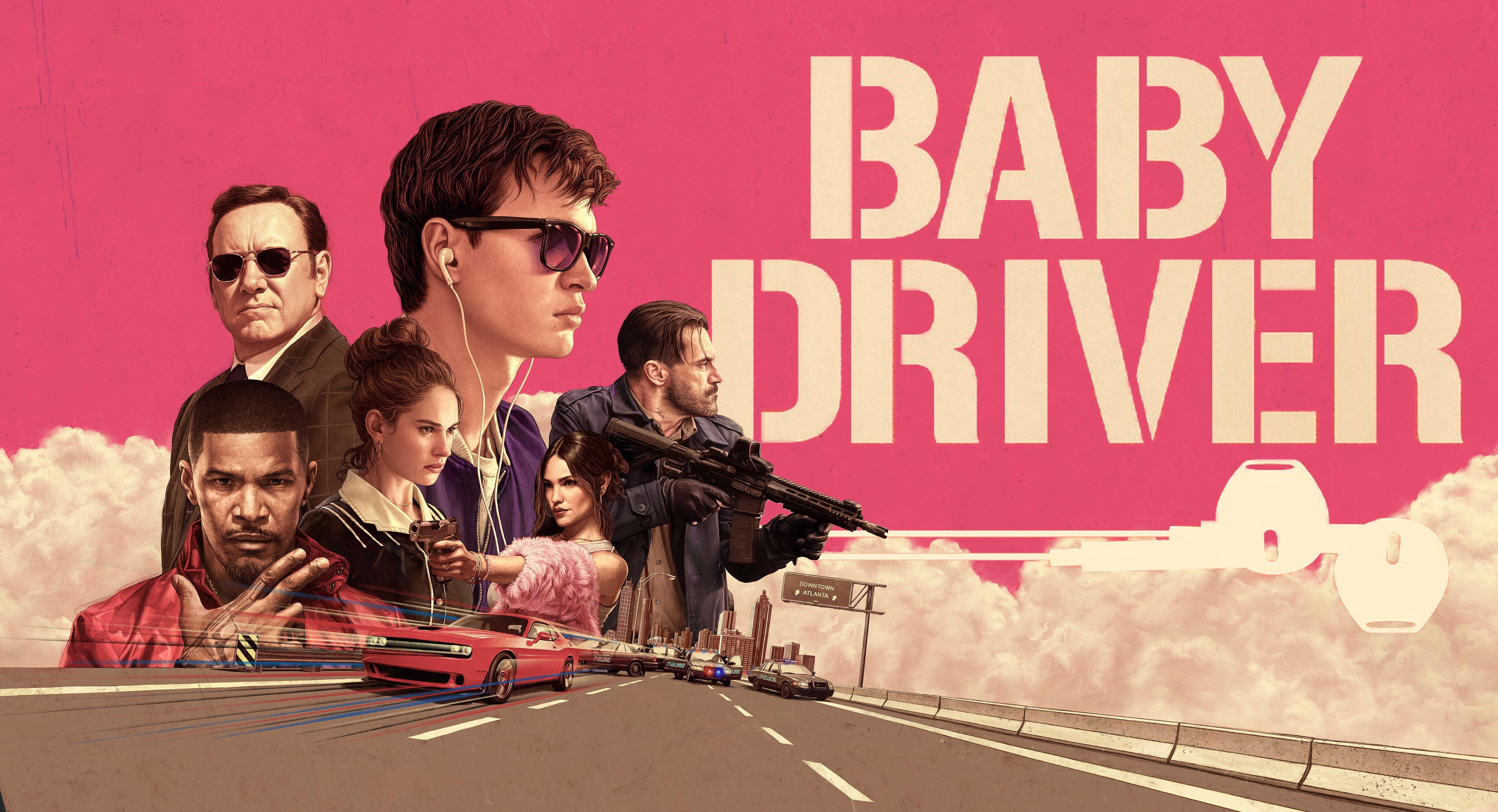Photoshopped A Nice Baby Driver Wallpaper (i - Baby Driver Best Scenes , HD Wallpaper & Backgrounds
