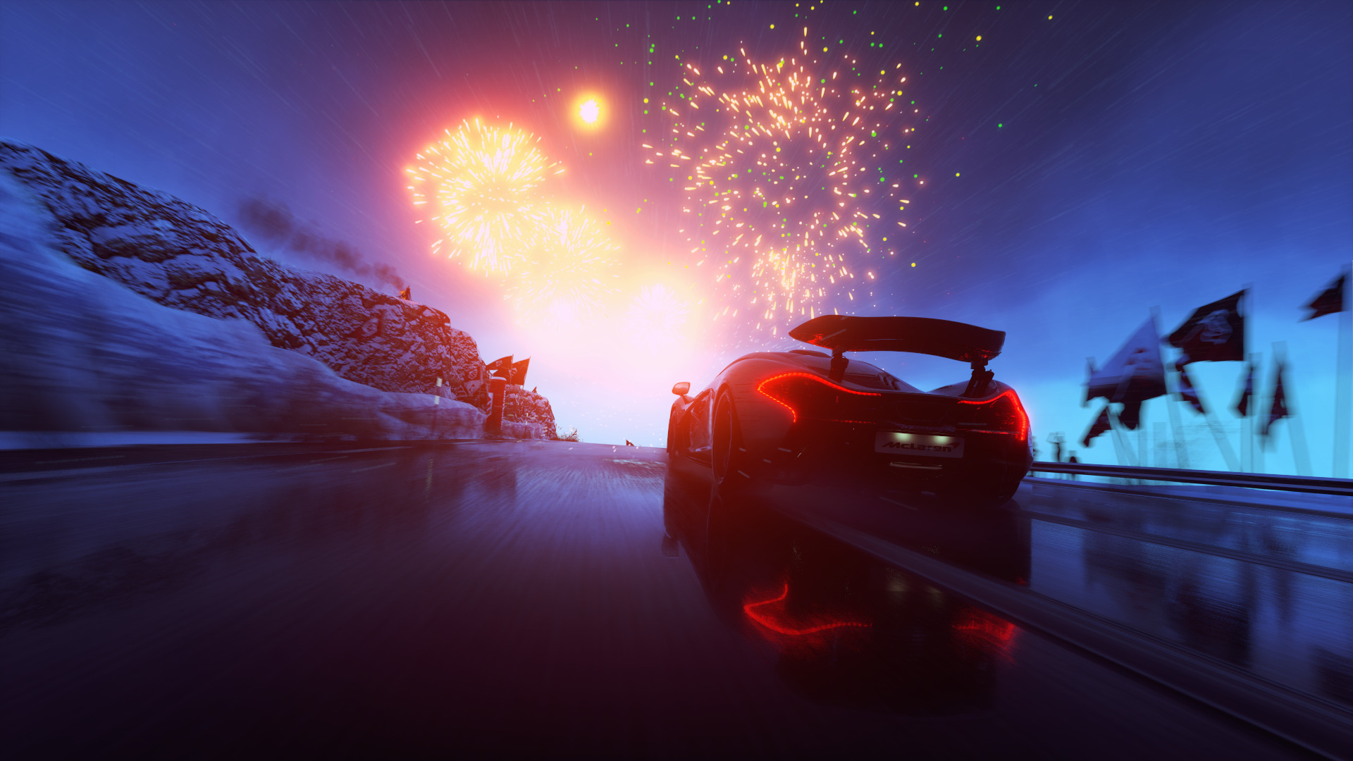 Driveclub Car Fireworks Video Games Mclaren Wallpaper - Car Fireworks , HD Wallpaper & Backgrounds