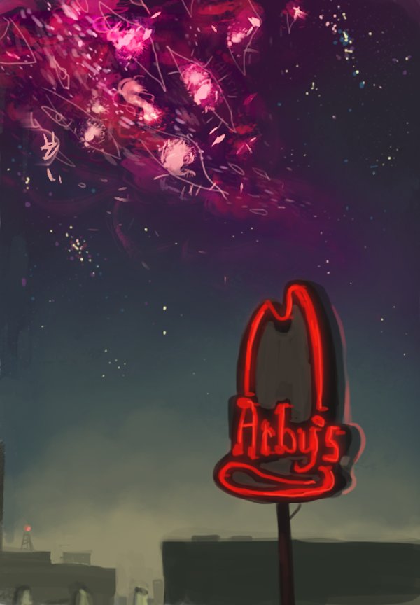 Welcome To Night Vale Background - Arby's Sign At Night , HD Wallpaper & Backgrounds