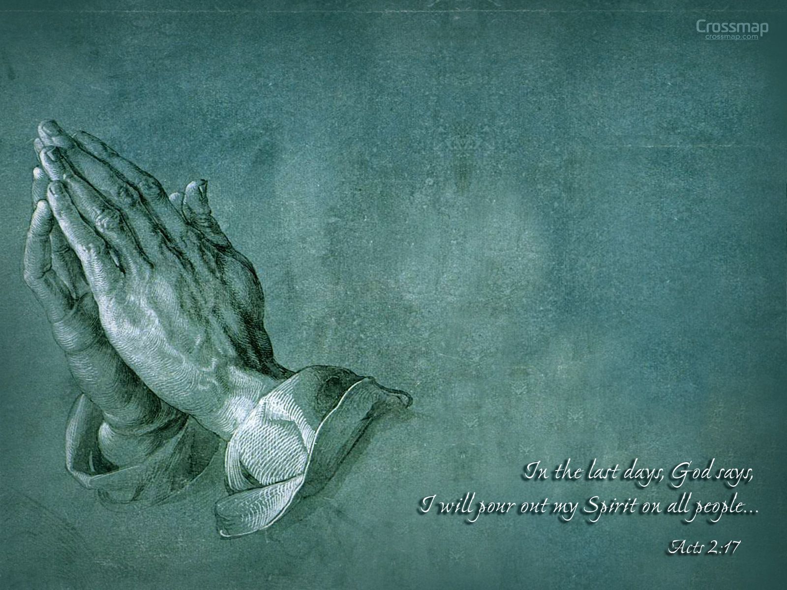 Praying Hands Wallpapers - Praying Hands Green Background , HD Wallpaper & Backgrounds