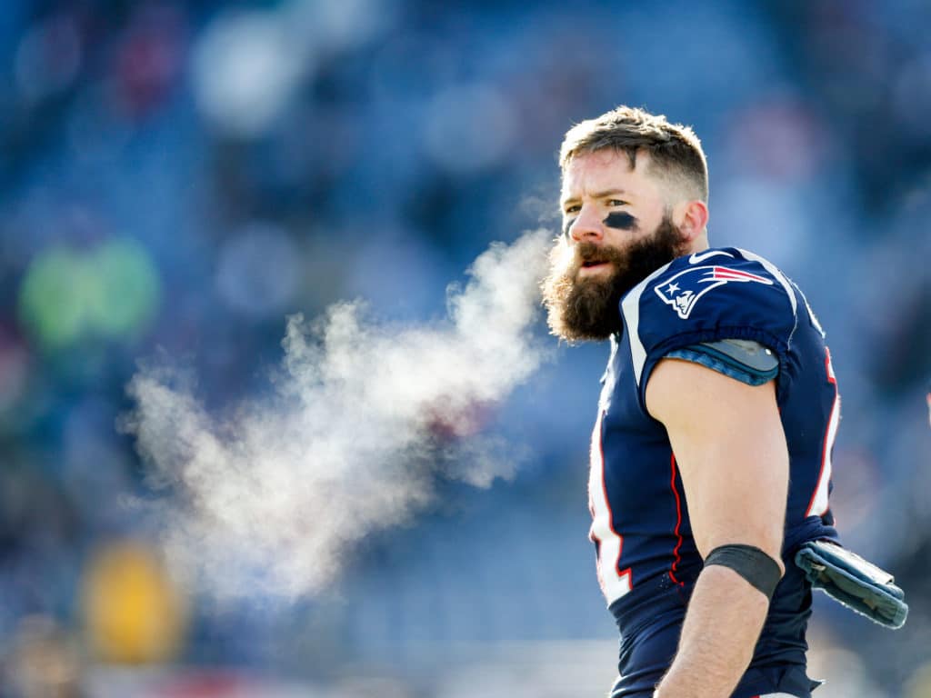 As Julian Edelman Climbs Playoff Receiving Ranks, Jerry - Edelman Super Bowl 2019 , HD Wallpaper & Backgrounds