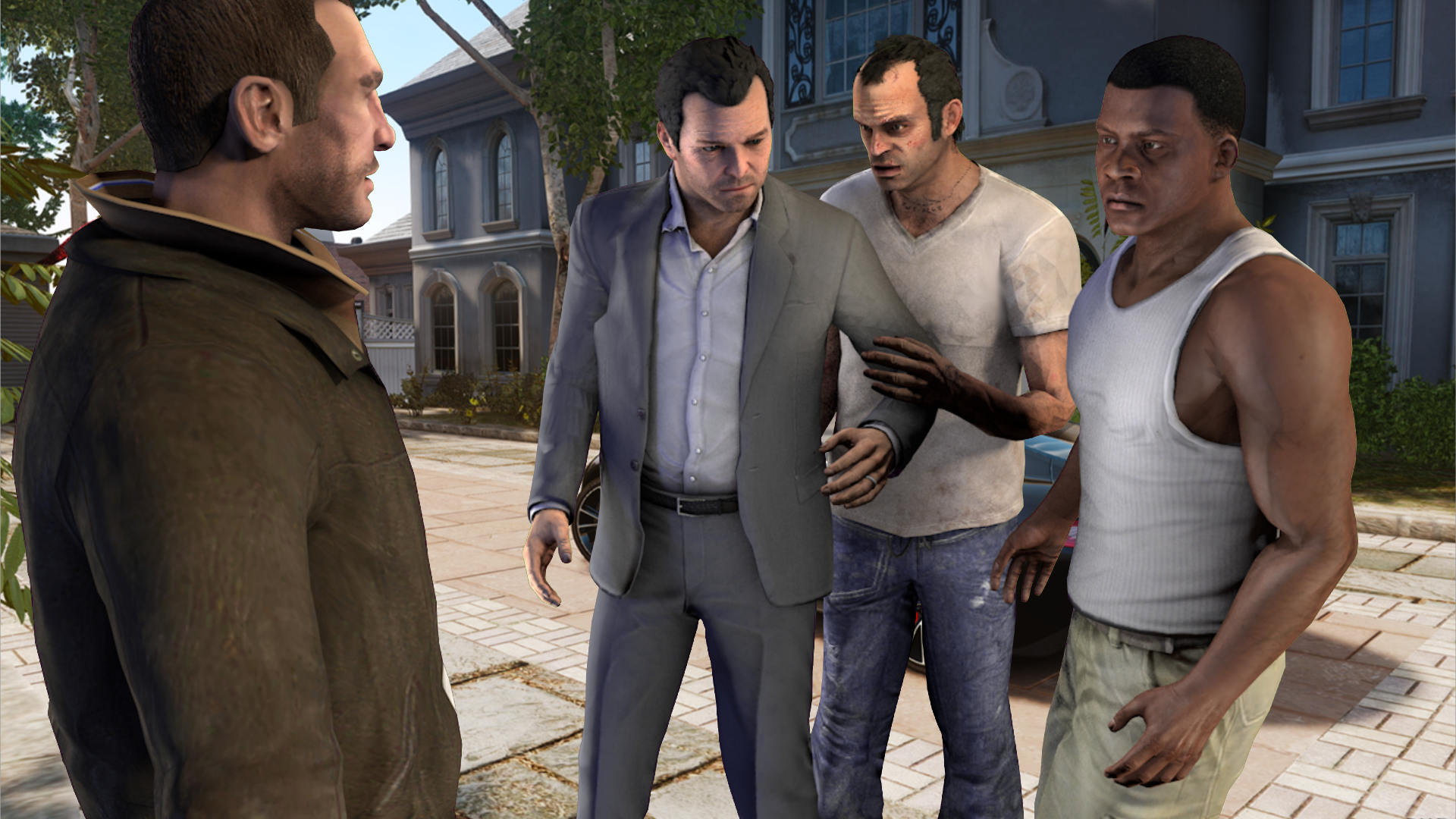 Gta V Vs Niko Bellic - Grand Theft Auto V Iv , HD Wallpaper & Backgrounds