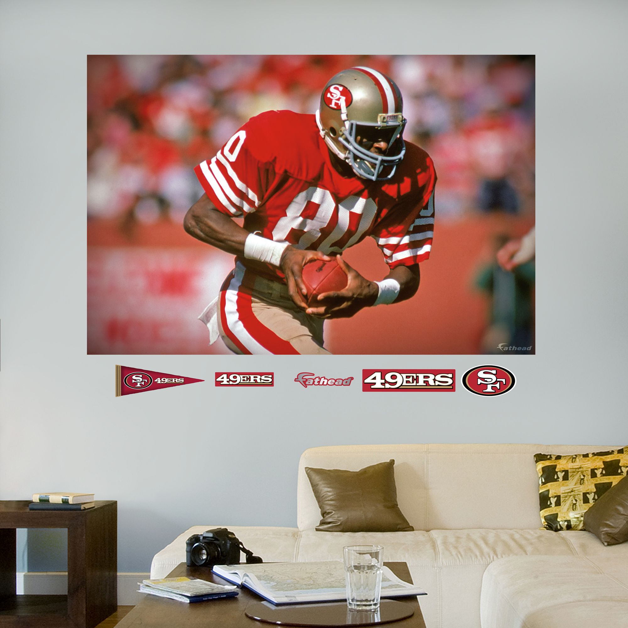 Jerry Rice In Your Face Mural Jerry Rice, Nfl San Francisco, - Fathead Stickers For Boys , HD Wallpaper & Backgrounds