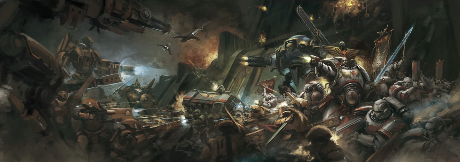 Warhammer 40k Tau Vs Imperium , HD Wallpaper & Backgrounds