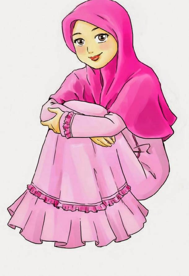 Wanita Cantik Berhijab Kartun , HD Wallpaper & Backgrounds