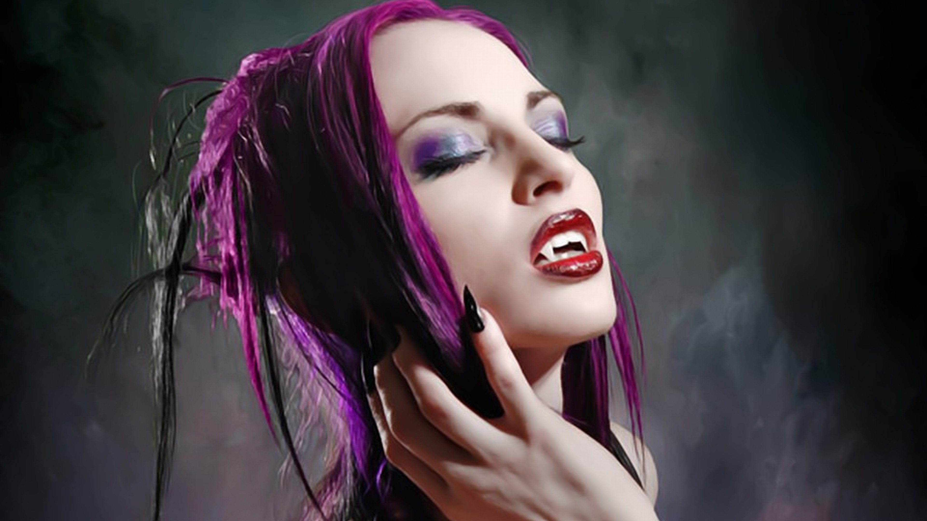 Vampire 4k Ultra Hd Wallpaper - Female Vampire With Long Nails , HD Wallpaper & Backgrounds