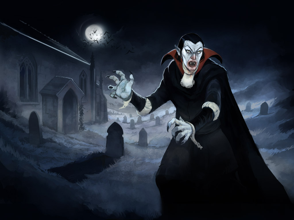 Free Download - Vampire Wallpapers - Vampire Dracula , HD Wallpaper & Backgrounds