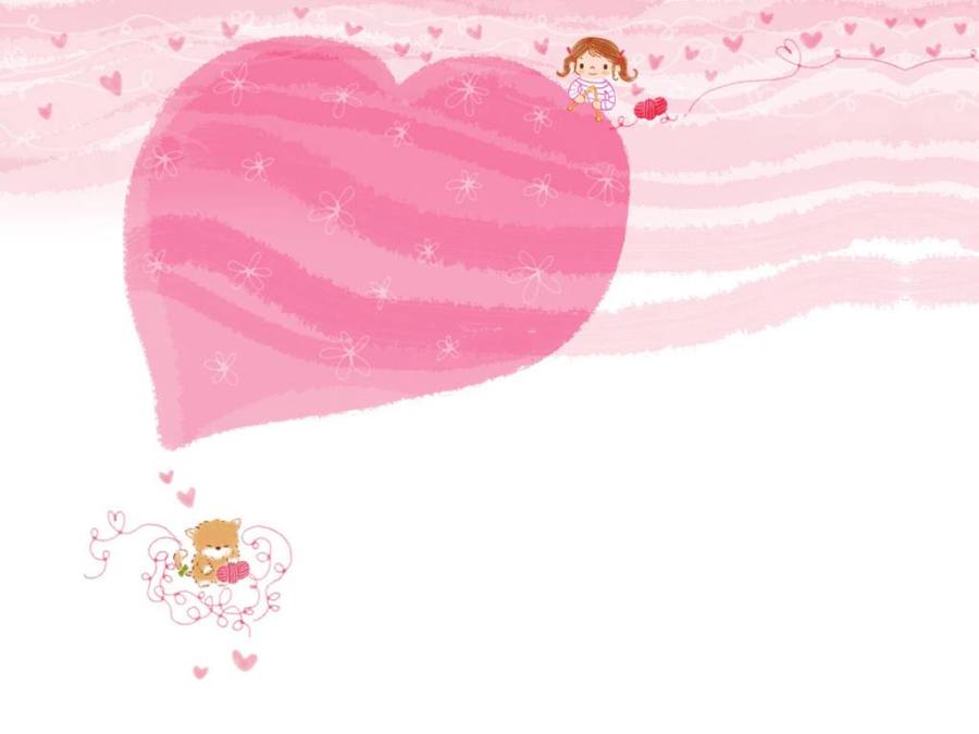 Gambar Ilustrasi Kartun Korea Heart - Heart , HD Wallpaper & Backgrounds