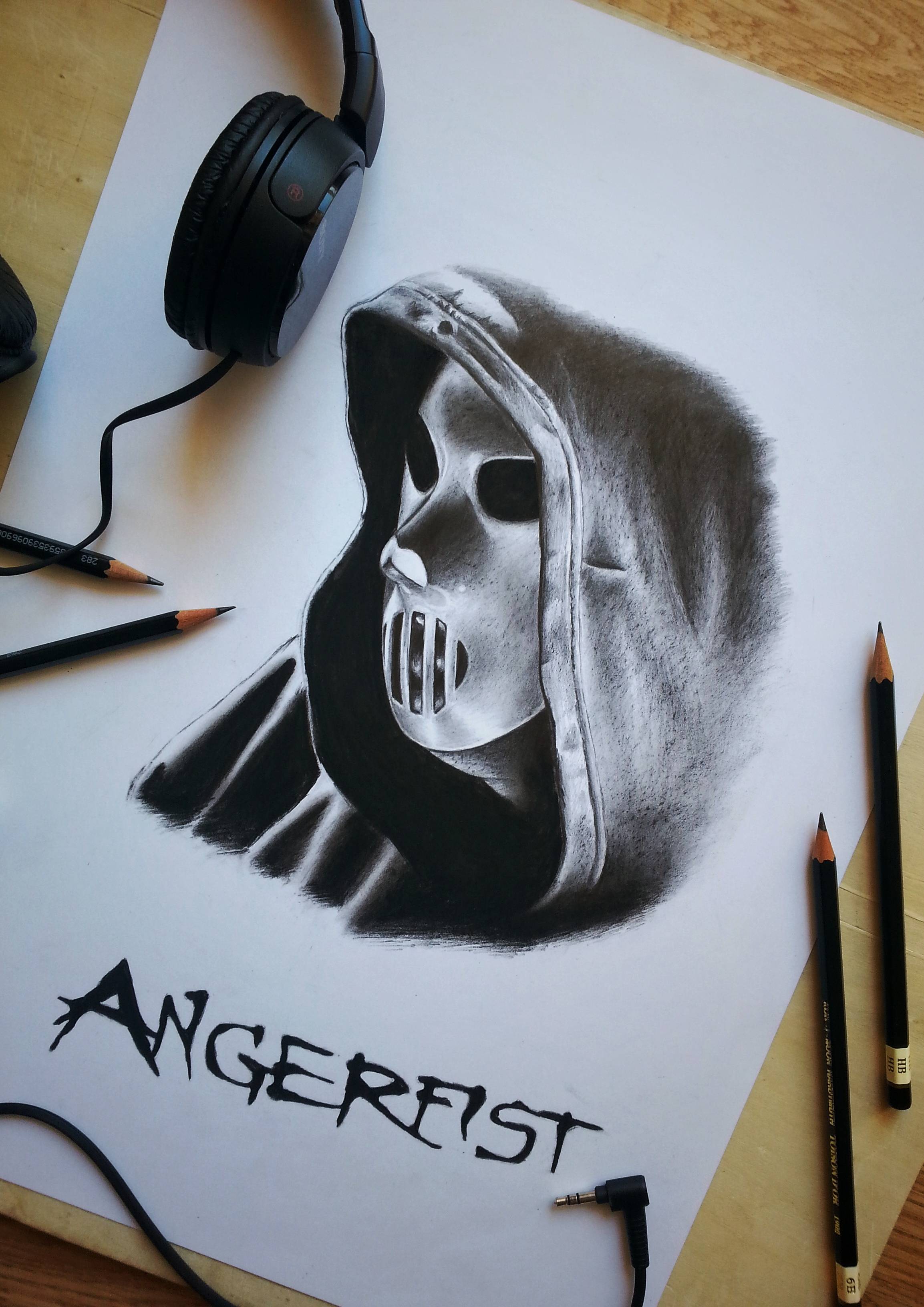 Hardstyle - Angerfist Drawing , HD Wallpaper & Backgrounds