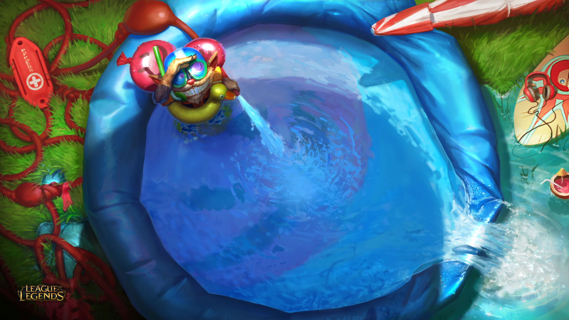 You Are Here - League Of Legends Pool Party Ziggs , HD Wallpaper & Backgrounds