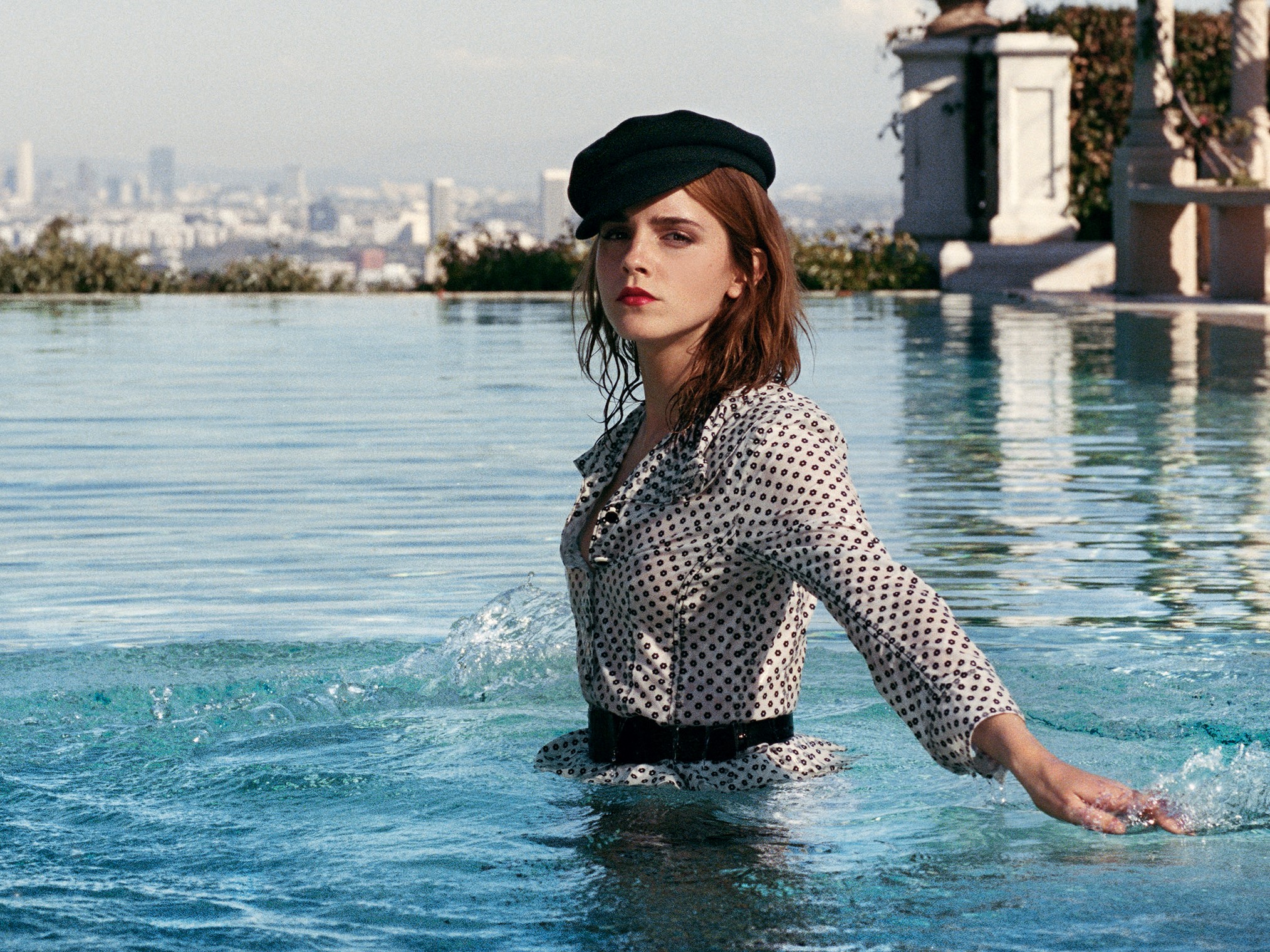#4549498 #swimming Pool, #actress, #emma Watson, #women, - Emma Watson Porter Magazine , HD Wallpaper & Backgrounds