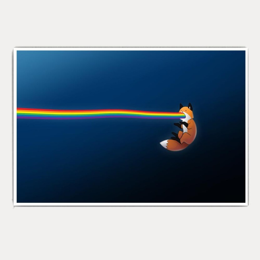 Nyan Cat Rainbow Paper Print (18 Inch X 12 Inch, Stretched) - Dog Catches Something , HD Wallpaper & Backgrounds