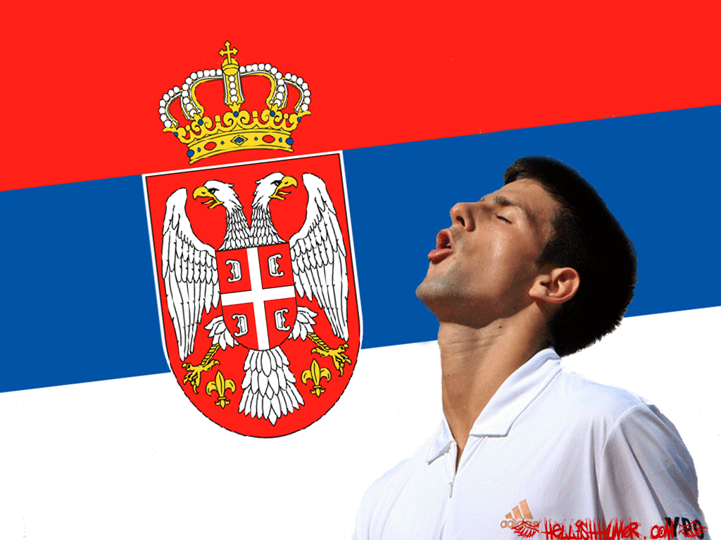 Novak Djokovic Wallpaper Respected - Serbia Flag , HD Wallpaper & Backgrounds