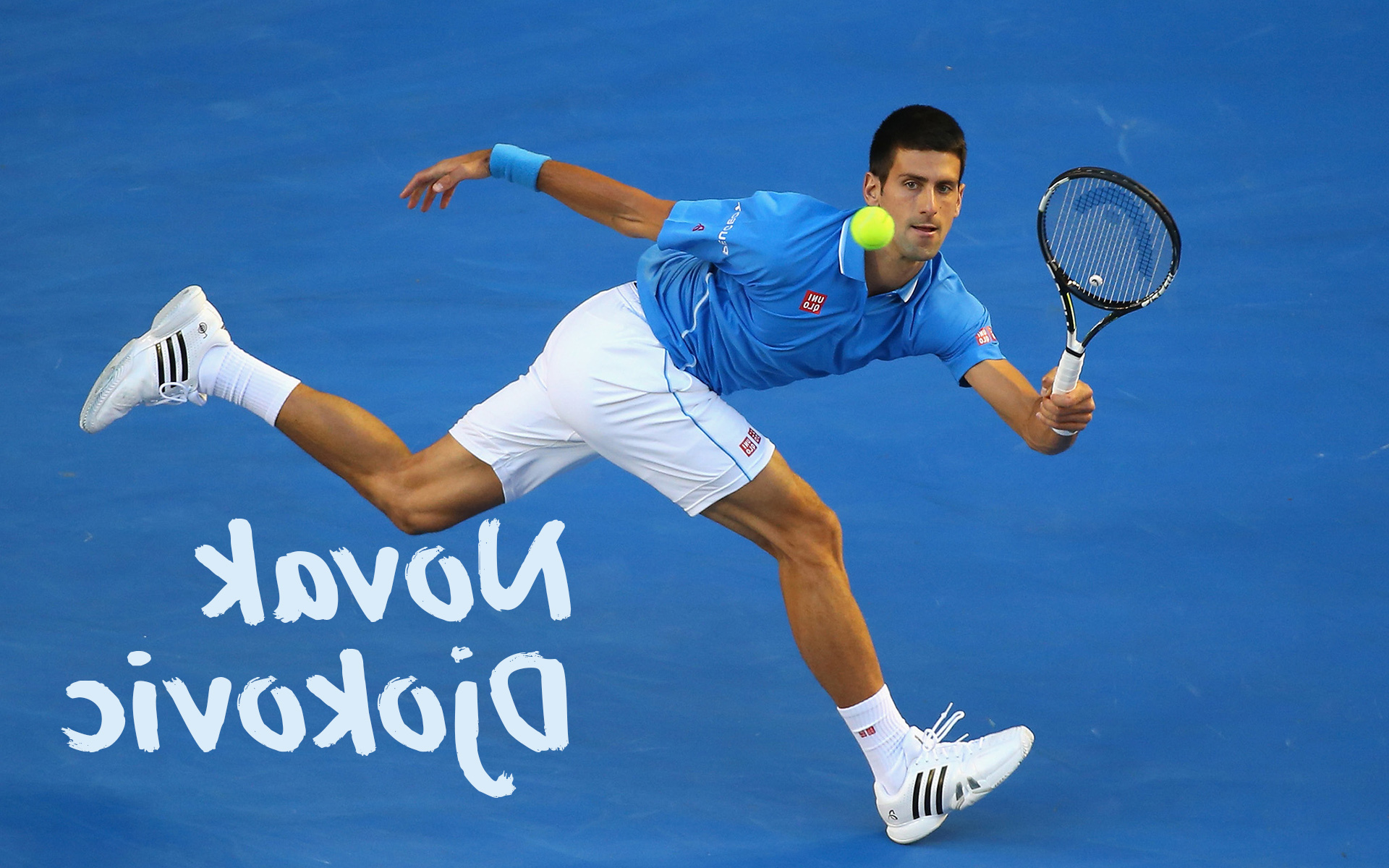 Novak Djokovic 2015 Australian Open Champion Wide Hd - Soft Tennis , HD Wallpaper & Backgrounds