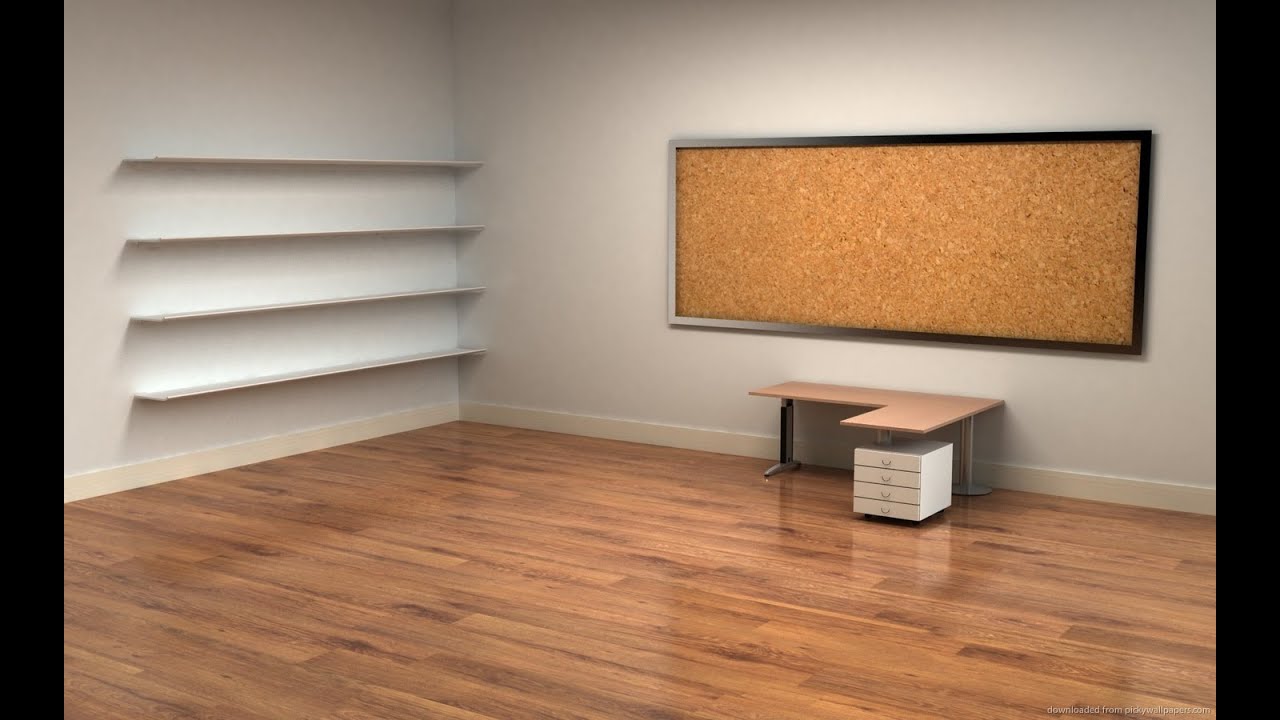 How To Create A 3d Desktop Without Any Software - Empty Room With Shelves , HD Wallpaper & Backgrounds