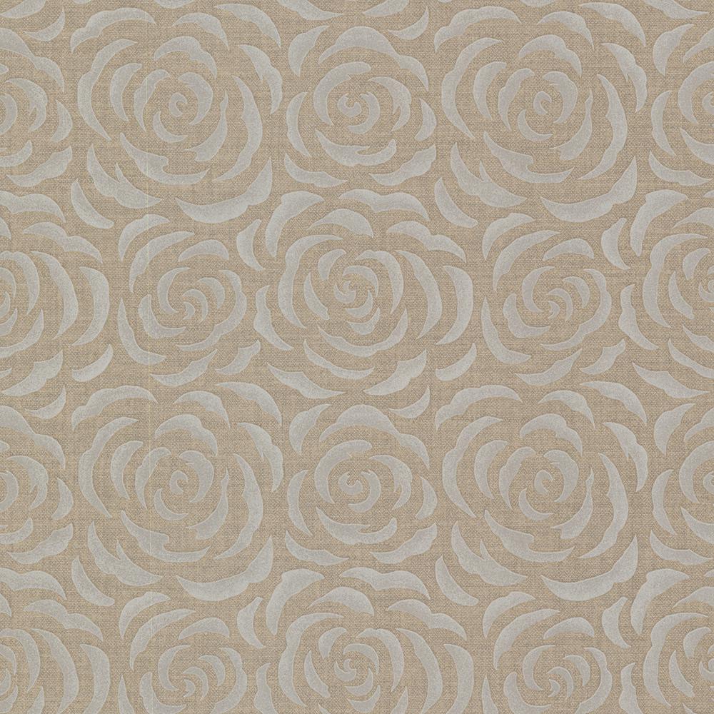 Rosette Brass Rose Pattern Wallpaper 671-68520 - Wallpaper , HD Wallpaper & Backgrounds