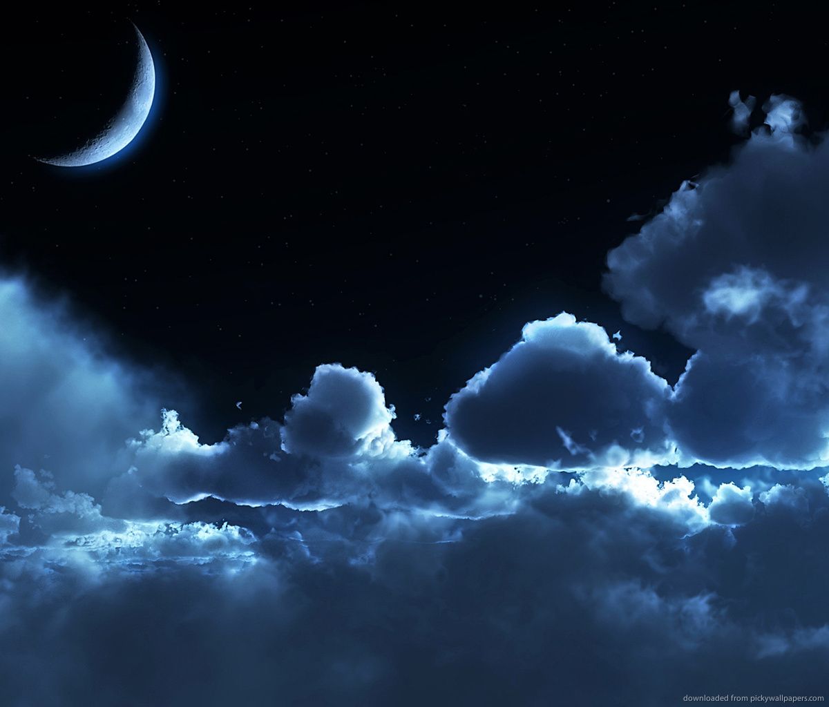 Pickywallpapers - Clouds Night Time , HD Wallpaper & Backgrounds